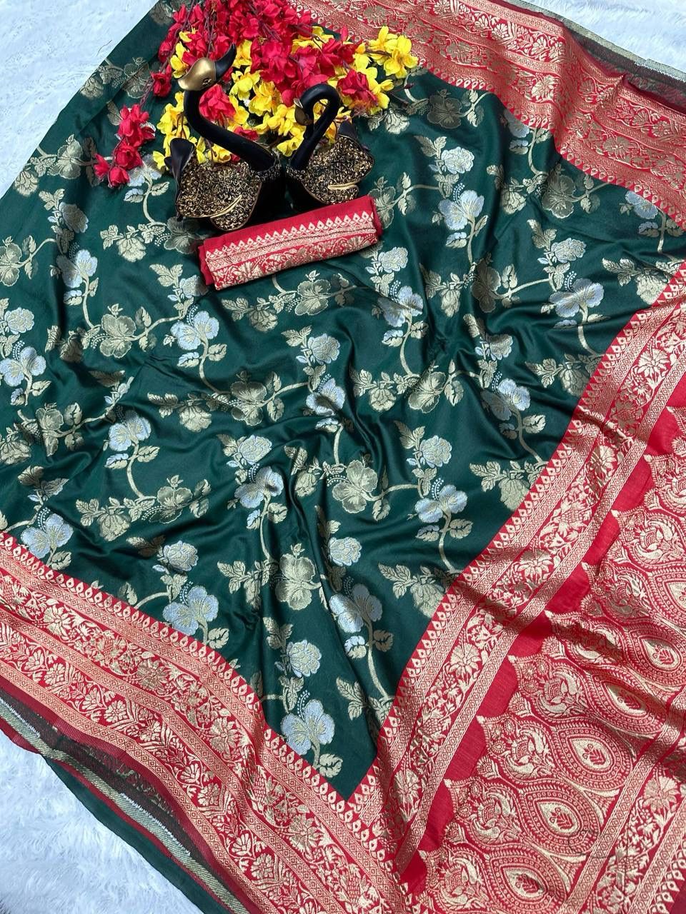 SF 662 Lichi Silk Designer Occasion Wear Sarees Wholesalers In Delhi